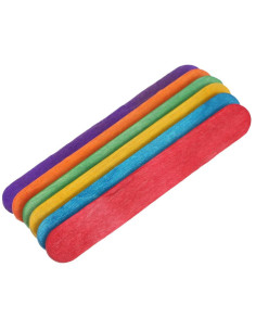 10 Bâtonnets en Bois Géants Colorés