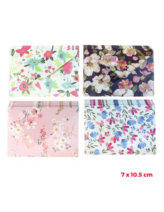 10 Enveloppes Fleuries 4 Designs 7x10.5cm