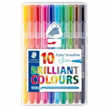 10 Feutres Triplus De Couleurs Brilliant STAEDTLER