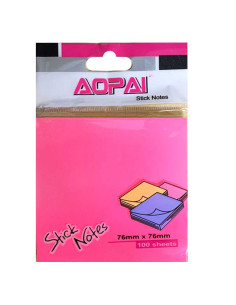 100 Sticks Notes 5 Couleurs Fluo - Aopai