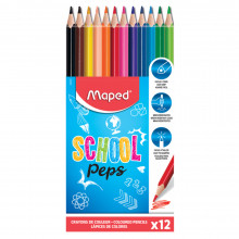 12 Crayons De Couleurs School Peps MAPED