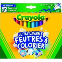 12 FEUTRES DE COLORIAGE ULTRA LAVABLES CRAYOLA 8329
