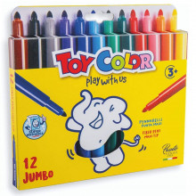 12 Feutres TOYCOLOR Maxi Jumbo