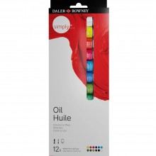 12 Tubes de Peinture à l'huile Simply - Daler Rowney