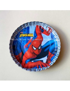 20 Assiettes Plates Pour Anniversaire Pm Thème, Spider-Man