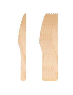 20 Couteaux en Bois Naturel