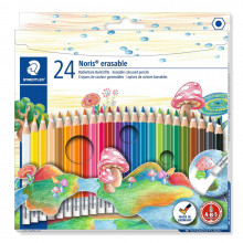 24 Crayons De Couleurs Avec Gomme STAEDTLER