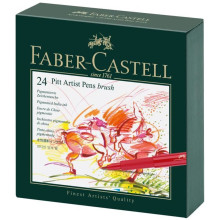 24 Marqueurs à Dessin FABER CASTELL Pitt Artist Pen Brush