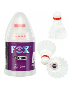 3 Volants de Badminton FOX C106 Blanc
