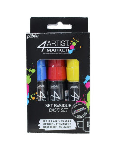 4ARTIST MARKER SET 3X8MM BASIQUE