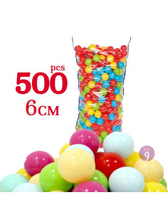 500 Mini Balles Colorées pour Piscine à Balles, 6 cm - Pilsan
