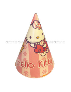 6 Chapeaux en Carton Thème, Hello Kitty