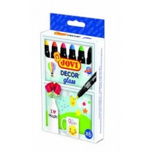 6 Feutres à la Cire pour Vitres JOVI Decor Neon