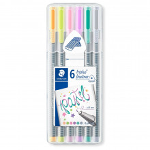 6 Feutres Fins Triplus de couleurs Pastel STAEDTLER