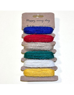 6 Fils de Jute Multicouleur