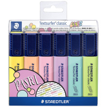 6 Surligneurs Classique Pastel STAEDTLER