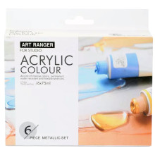 6 Tubes Acrylique Métallique 75ml ART RANGERS