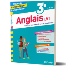 Anglais LV1 3ème 14/15ans - Nouveau Cahier du jour Cahier du soir - Magnard