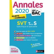 ANNALES BAC 2020 SVT TERM S