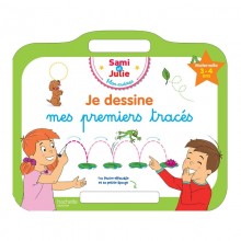 Ardoise Sam et Julie - Je dessine mes premières traces 3-4 ans