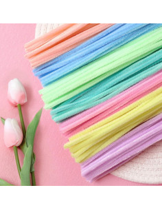 Assortiment de Chenilles Pastel Souples 30 cm