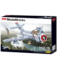 Avion de Combat MIG-15 ModelBricks à Construire , 583 pcs - Sluban