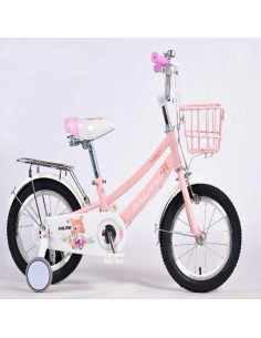 Bicyclette Fille Taille 12 Avec Panier et Roues Stabilisatrices