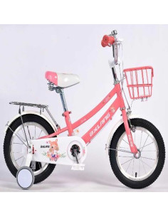 Bicyclette Fille Taille 16 Avec Panier et Roues Stabilisatrices