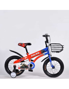 Bicyclette Garçon 20 Pouces Style Sport & Aventure, Avec Panier et Roues Stabilisatrices
