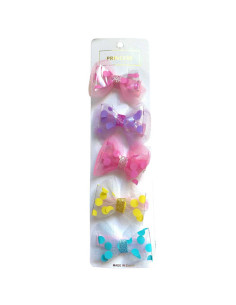 Blister de 5 Accessoires de Cheveux Papillon en Tule