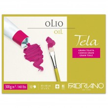 Bloc 10 Oil Grain Toile 30x40cm Tela Fabriano
