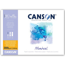 Bloc Papier Aquarelle CANSON Montval A3 300g 12F