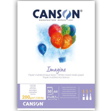 Bloc Papier Multitechnique CANSON Imagine A4 200g 50F