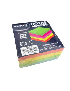 Block Notes Adhésives Colorés WINBOOK 400 F, 76×76 mm