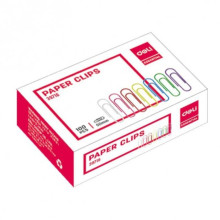Boîte 100 Trombones Couleur 33Mm Deli - Réf. E39716