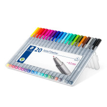 Boîte Contenant 20 Stylo-feutre Triangulaire - STAEDTLER - Triplus® Fineliner 334-SB20