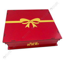 Boite Cadeau Carré en Bois, 30x30x8.5 cm