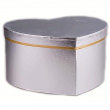 Boite Cadeau Coeur Argenté GM - Réf. 058169