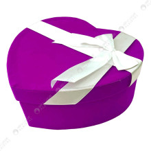 Boite Cadeau Coeur en Velours Avec Ruban, GM