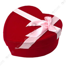 Boite Cadeau Coeur en Velours Avec Ruban, MM
