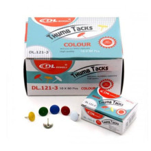 Boite De 50 Punaises Métalliques Couleurs