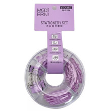Boite de 64 Pièces De Trombone, Epingle et Pince A Clip, Violet Pastel