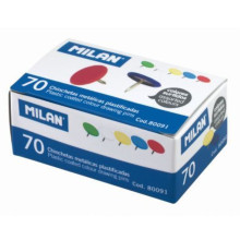 Boite De 70 Punaises Métalliques couleurs - Milan