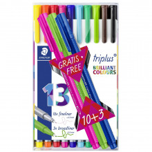 Boite De10 feutres Fins triplus et 3 feutres Broadlien offerts