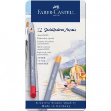 Boite Métal De 12 Pièces Crayons Goldfaber Aquarelle FABER CASTELL