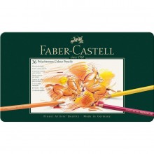 Boite Métal de 36 Crayons de Couleur Polychromos, Faber-Castell - Réf.110036