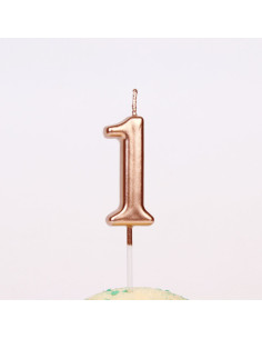 Bougie Anniversaire Chiffre 1 Bronze , PM