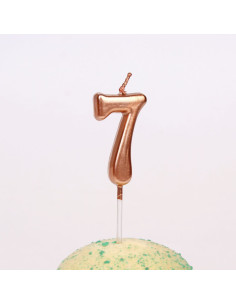 Bougie Anniversaire Chiffre 7 Bronze , PM