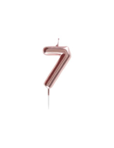 Bougie Anniversaire Chiffre 7 Rose Gold, PM
