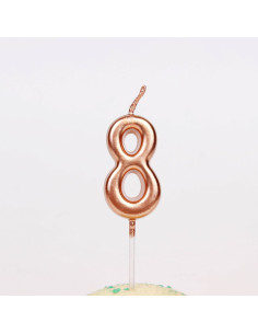 Bougie Anniversaire Chiffre 8 Bronze , PM